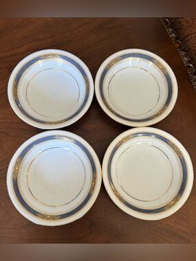 Set of 4 Vintage Noritake Japan Lamarre Pattern #6859 7.5” Coupe Soup Bowls